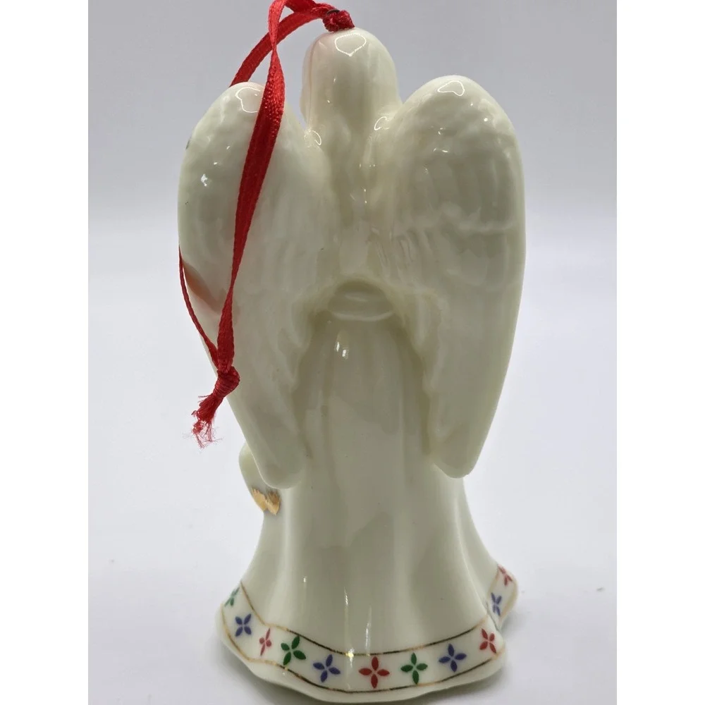 FORMALITIES BAUM BROS ANGEL WITH A HARP HANGING CHRISTMAS ORNAMENT Porcelain